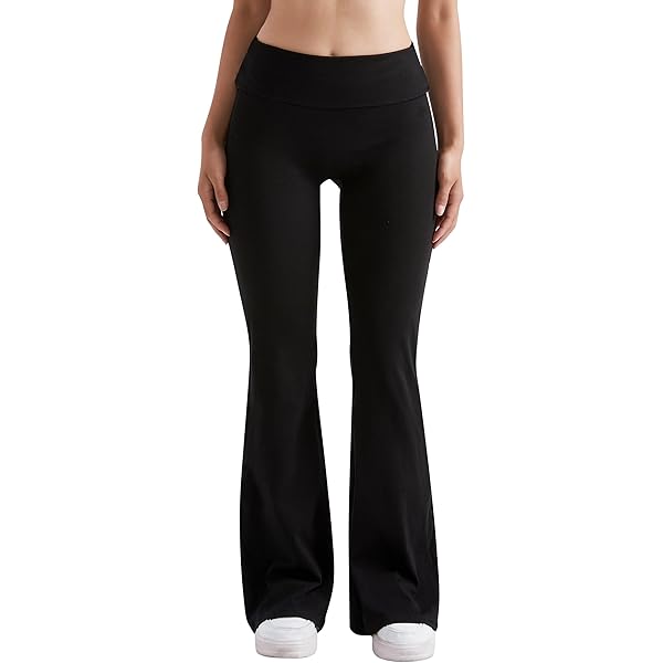 Amazon.com: Zenana Premium Cotton FOLD Over Yoga Flare Pants,Black Amazon.com: Zenana Premium Cotton FOLD Over Yoga Flare Pants,Black